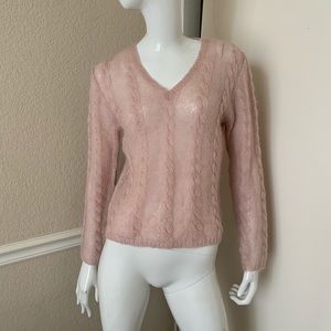 Reference Point VINTAGE! Pink Mohair Sweater Sz M
